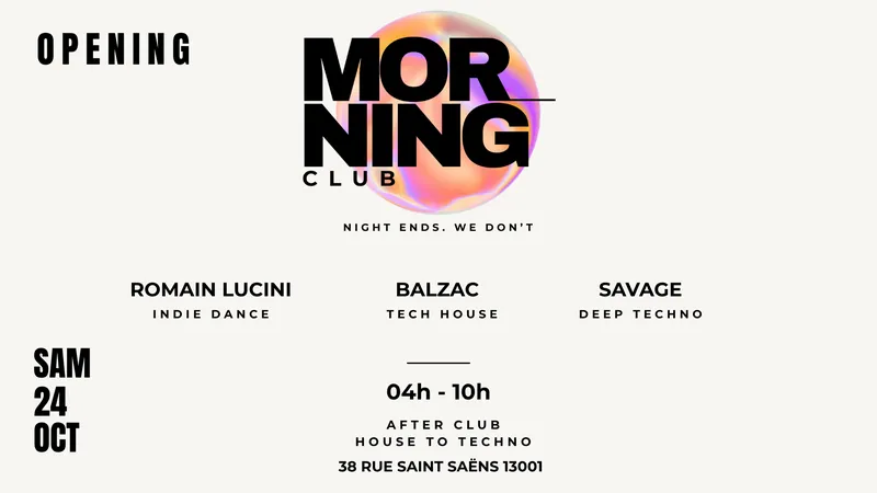 After morning club opening - House to techno