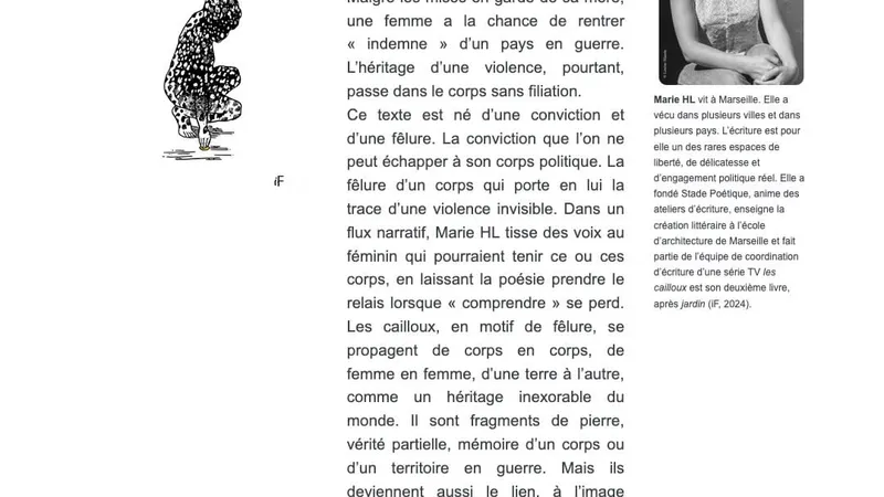 Marie HL – les cailloux