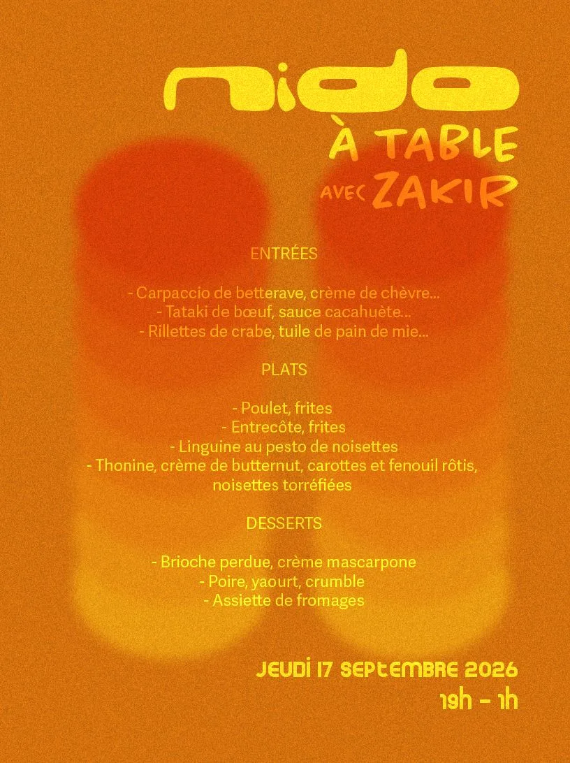 Nido - À TABLE avec ZAkir