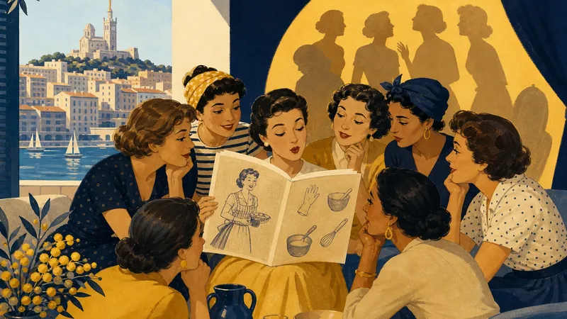 Illustration IA inspirée de Billetterie "Le manuel de la jeune mariée 1957"