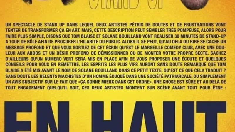 Solane Bouilland & Tom Blaise dans En haut de l'affiche