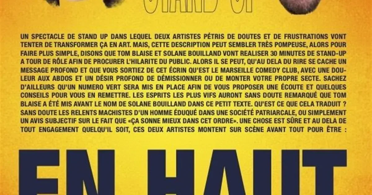 Solane Bouilland & Tom Blaise dans En haut de l'affiche