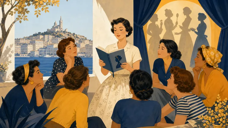 Illustration IA inspirée de Billetterie "Le manuel de la jeune mariée 1957"