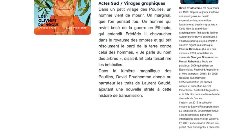 David Prudhomme – Les Oliviers du Négus