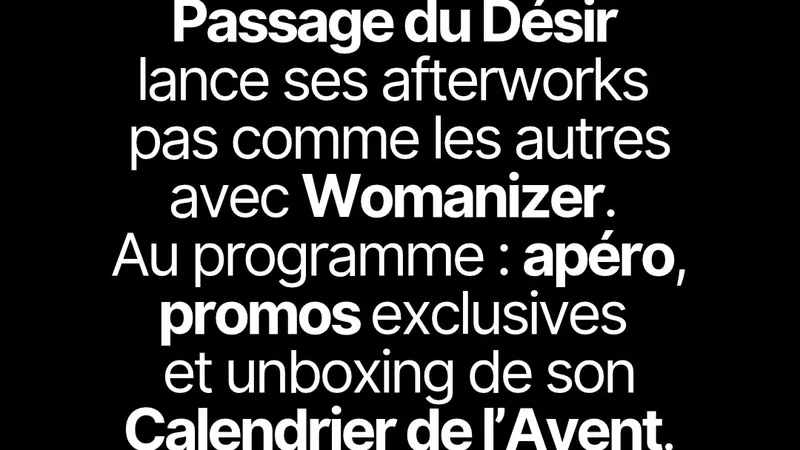 L'Afterwork Womanizer by Passage du Désir